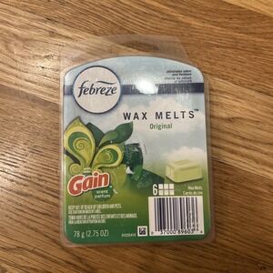 1 Package ~ Febreze GAIN ORIGINAL SCENT ~ Wax Melts ~ 6 Cubes Per Pkg ~